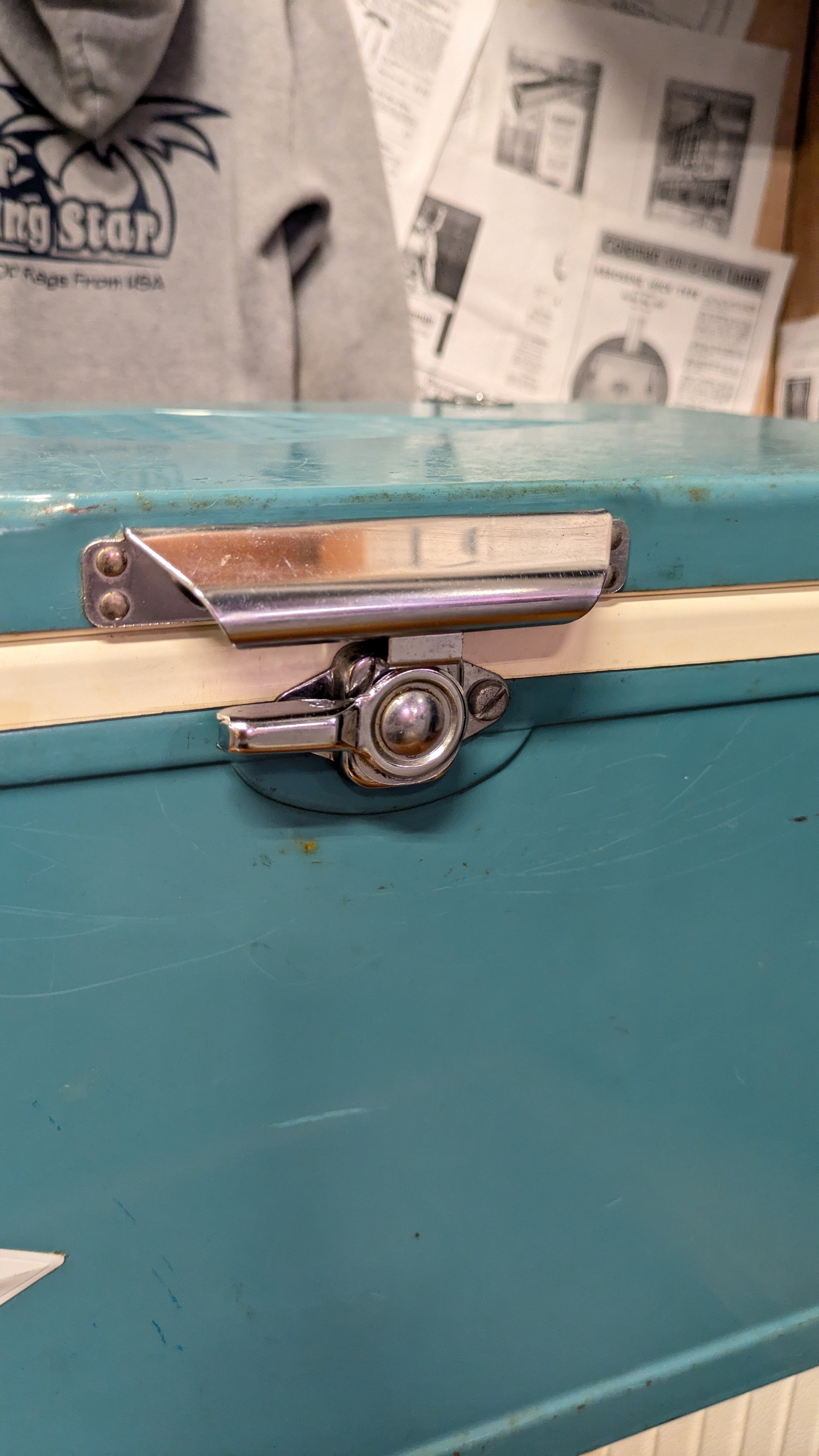 Vintage Coleman CoolerBox DiamondLogo SteelBelt Blue ビンテージ