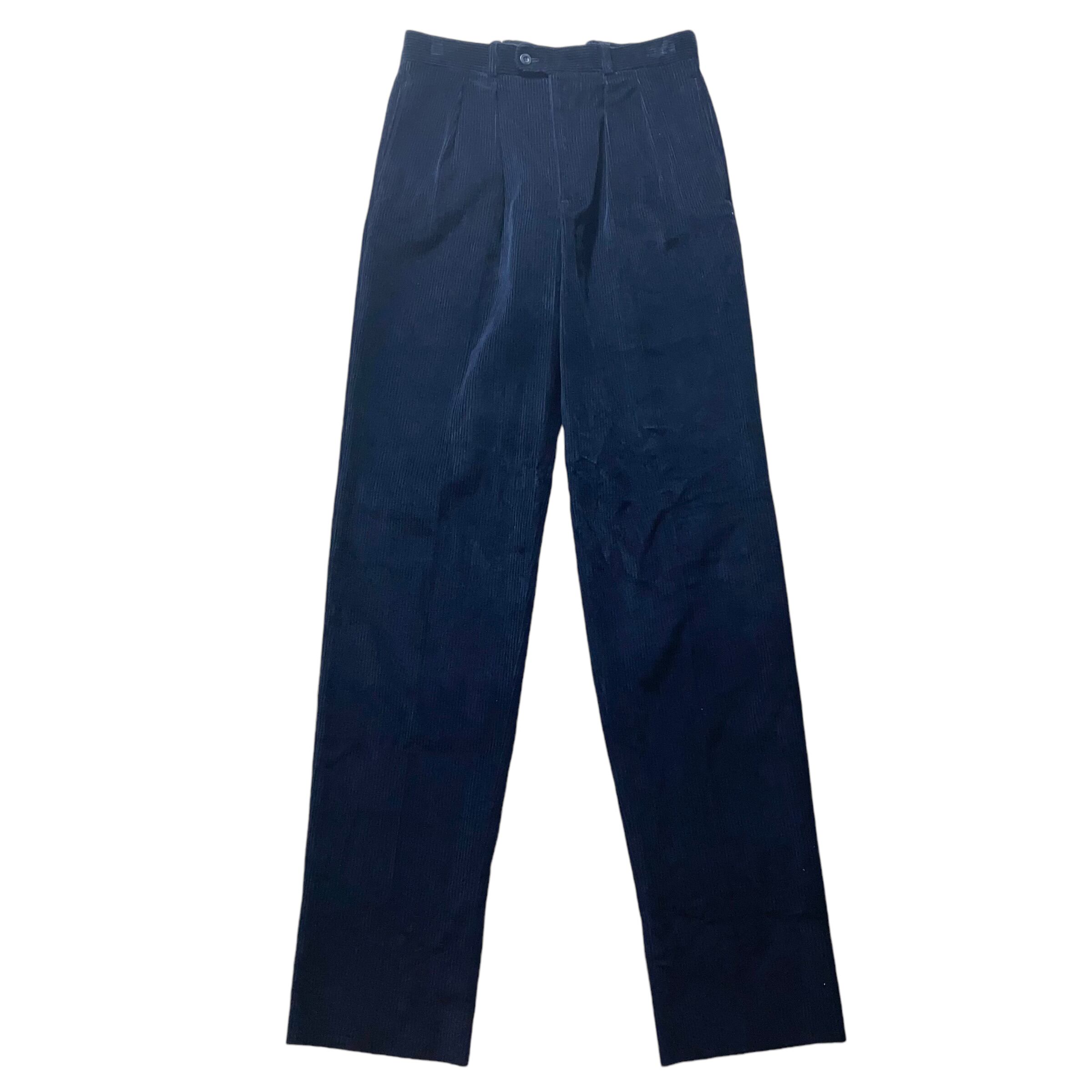 BERNARD ZINS dark navy corduroy pants | NOIR ONLINE