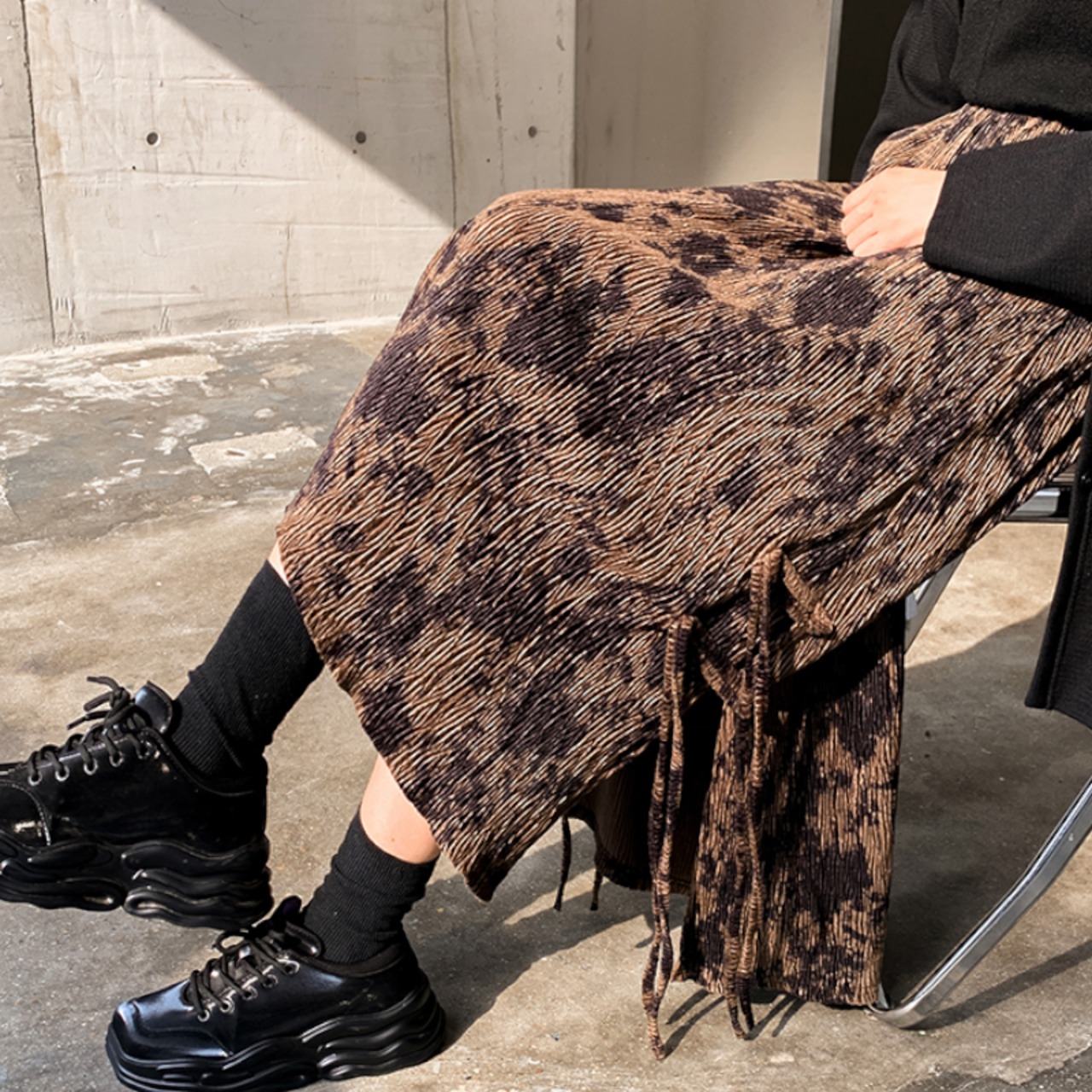 インクプリントミモレ丈スカート W00430