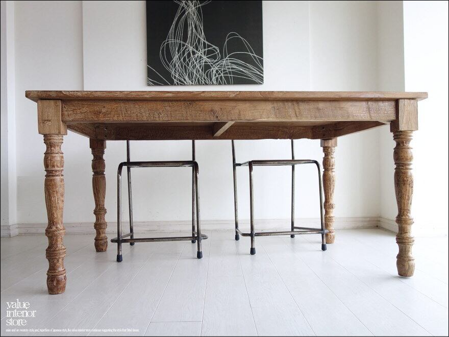 オールドチーク総無垢 ダイニングテーブルLR 食卓テーブル 古材 デスク 手作り 銘木家具 机 シンプル 新品 送料無料 三大銘木 W150×D90cm