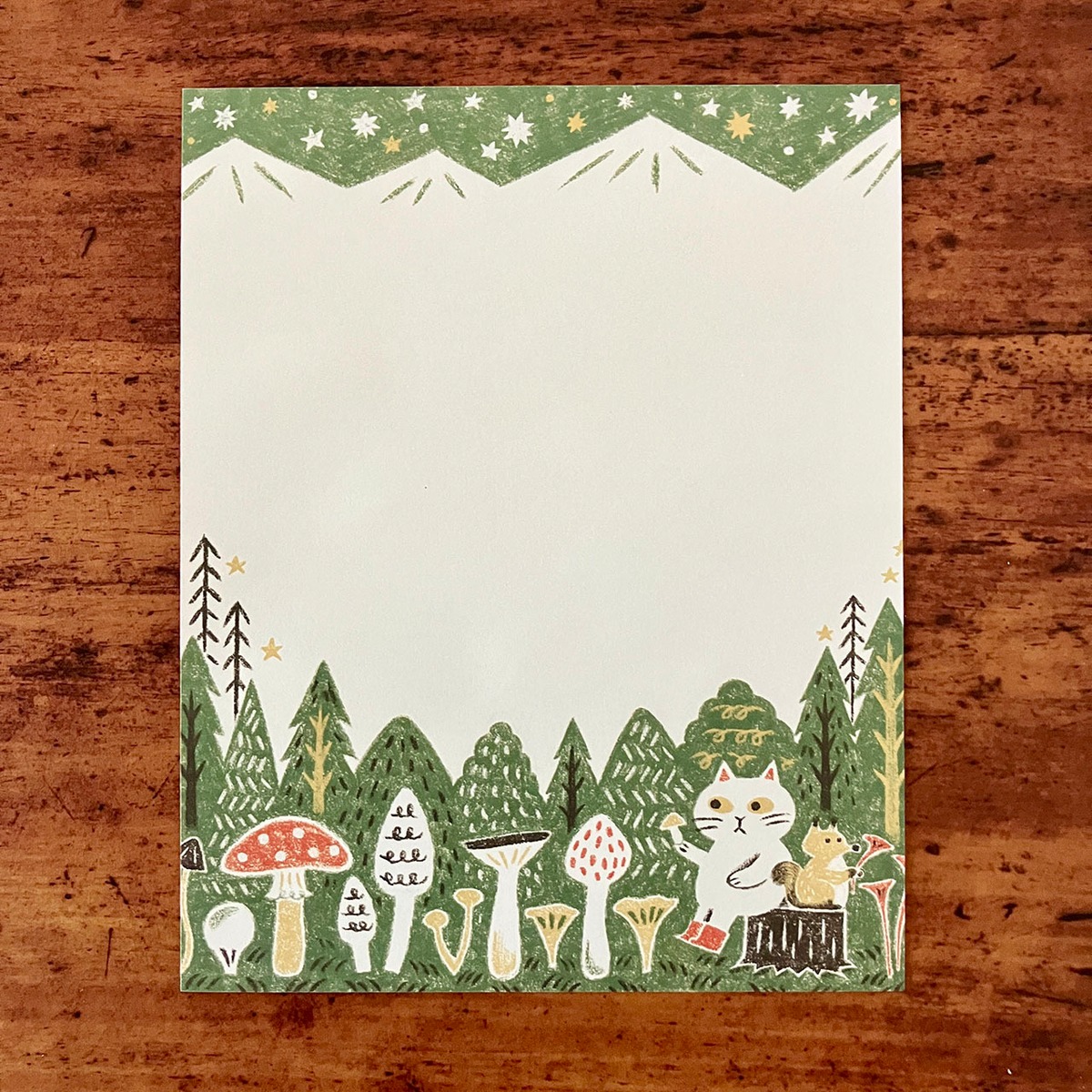 mushroom hunting＊Letter writing set＊レターセット | 猫文具専門店＊れんこん社
