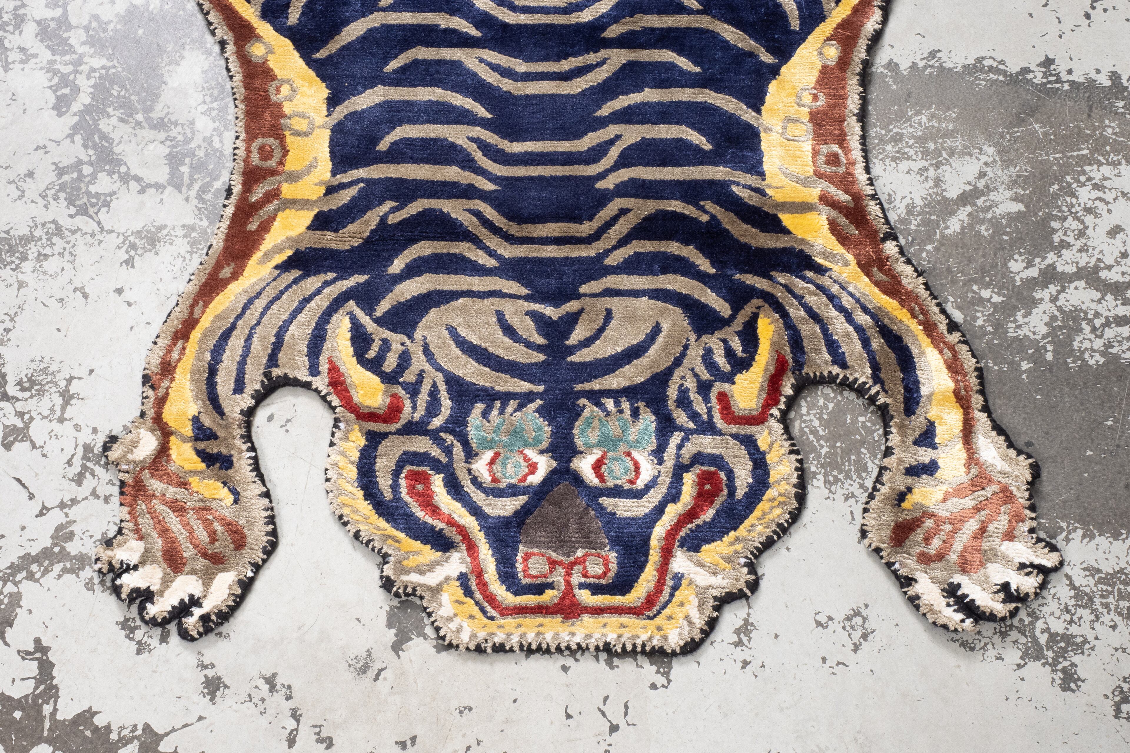 Tibetan Tiger Rug 《Sサイズ•シルク054》チベタンタイガーラグ