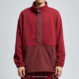 UNFRM OUTDOOR STANDARD REVERSE FLEECE HIGHNECK PULLOVER(BURGUNNDY)