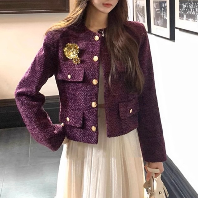 ゴールドボタンショートジャケット　A3151