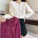 大きいサイズ レディース トップス　フリル　レース　春 秋冬 新品 長袖