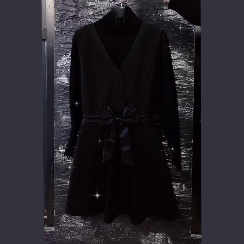 スタイルドレス Vネック薄手オータム ロング 大きめサイズ 秋物 ミックスインファッション3405044404