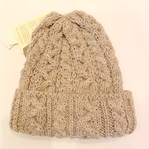 Cable Bobcap　Beige