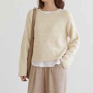 round neck design knit N30390