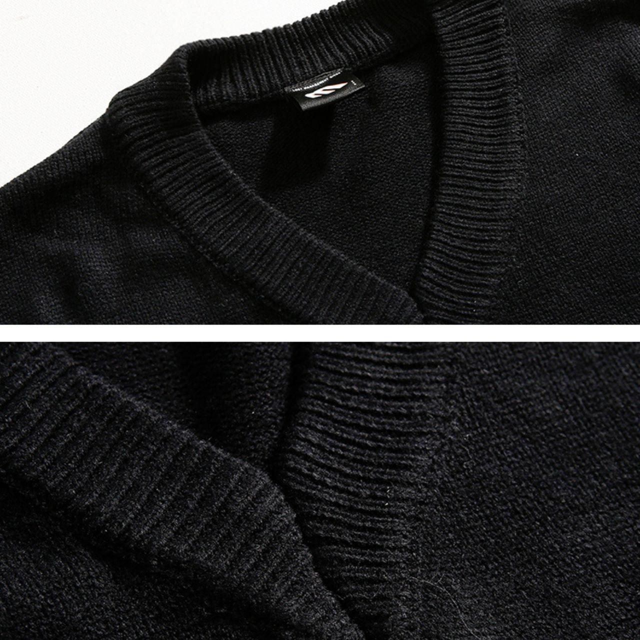 Vネックソリッドカラーニット　MT0080344