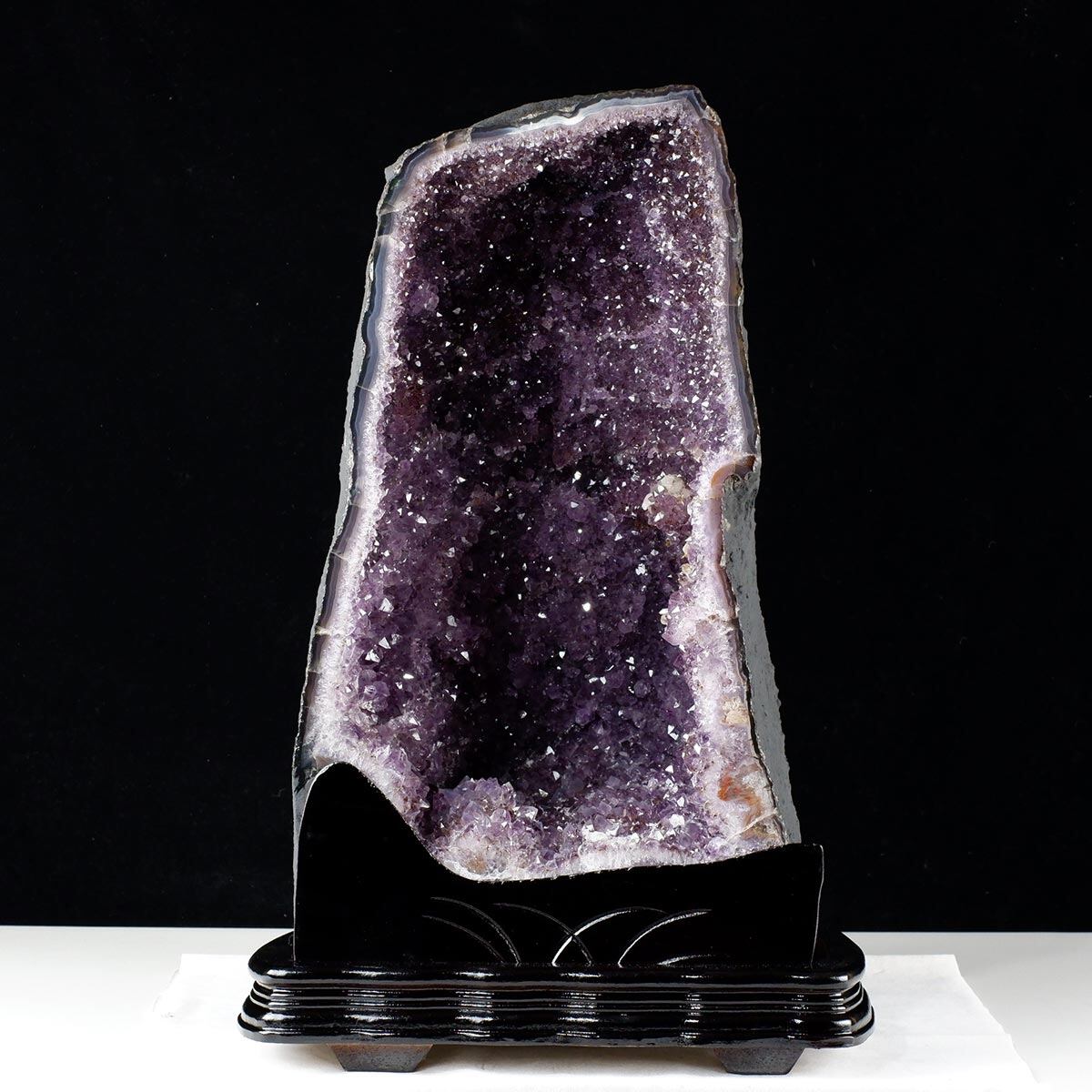 25Kg アメジストドーム ブラジル産 アメジスト ドーム 原石 置物 台座付属 一点物 174-2227