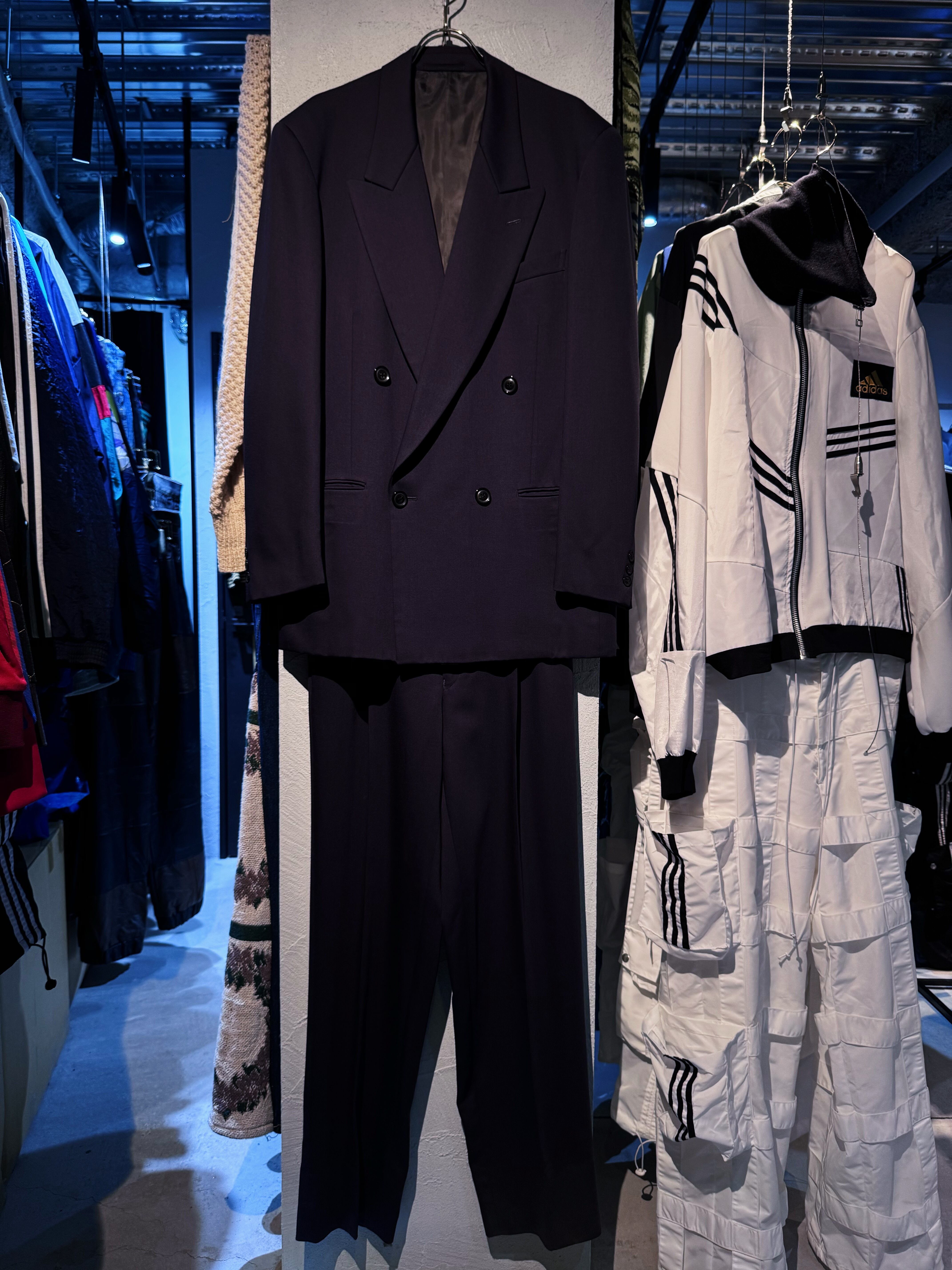 【D4C】90’s violet color quattro botão double breasted set up