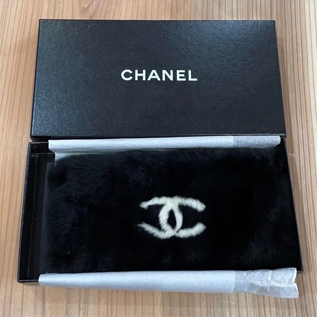 CHANEL シャネル ファー ブレスレット ラビットファー ブラック