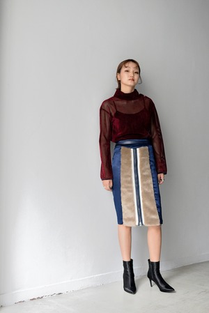 koll / fake fur skirt