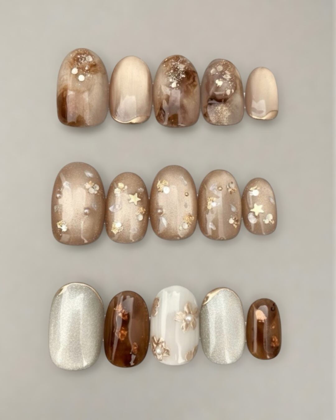 【サイズオーダー】Winter Café Collection(ウィンターカフェコレクション)」 ― ほっとする色と、きらめく質感を指先に ―#ncs001