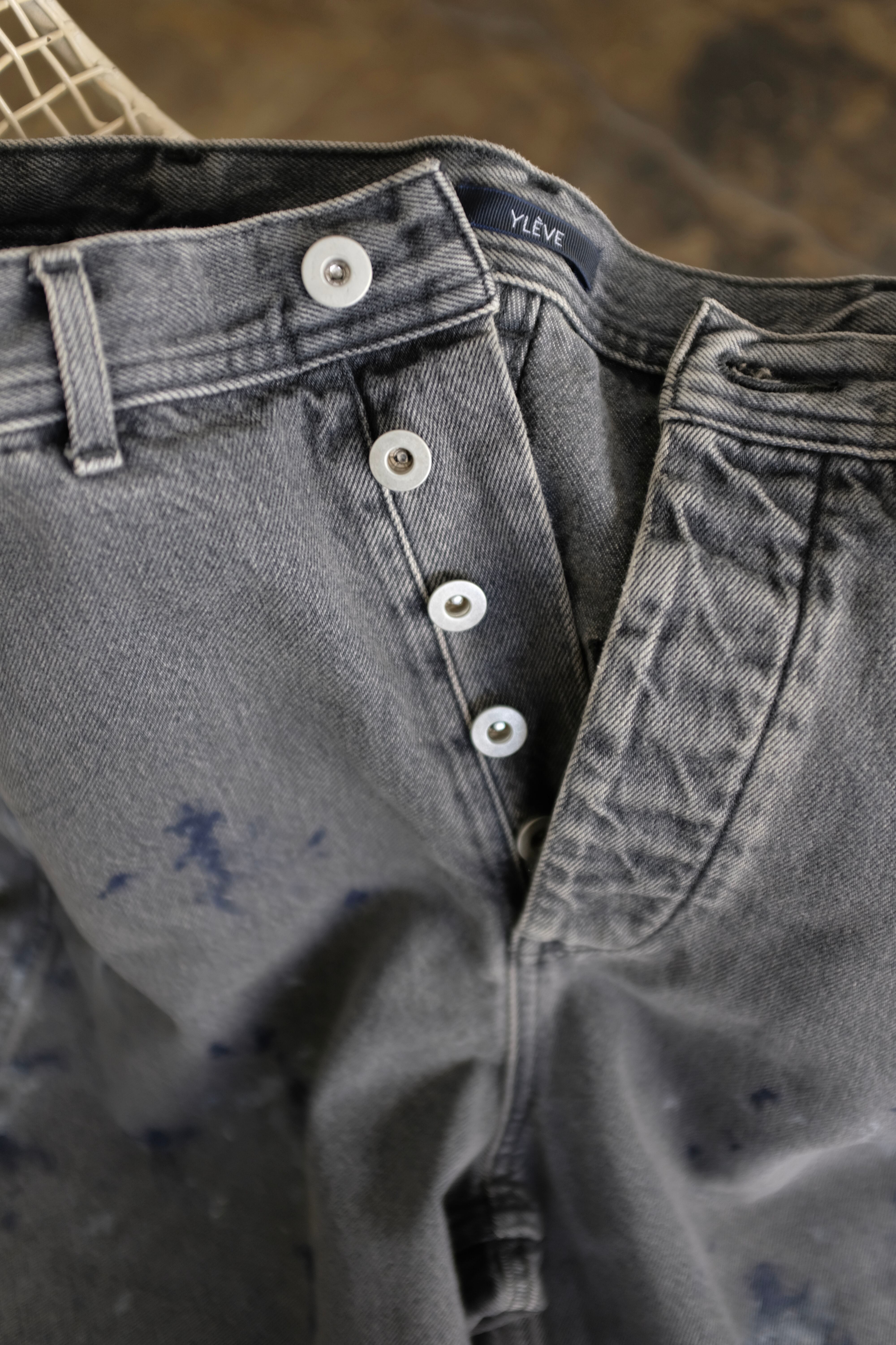 YLÈVE] HAND PAINT DENIM SHORTS / BLACK | YES-姫路の美容院と服のお