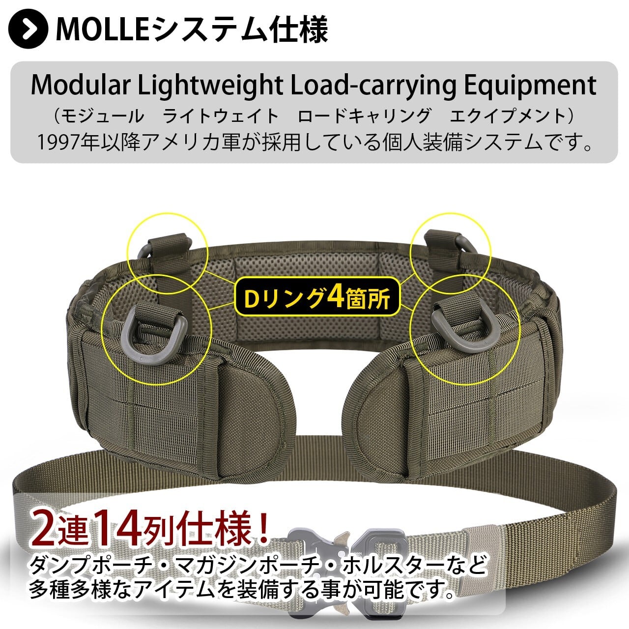 J-HARK タクティカルベルト モールシステム サバゲーベルト MOLLE