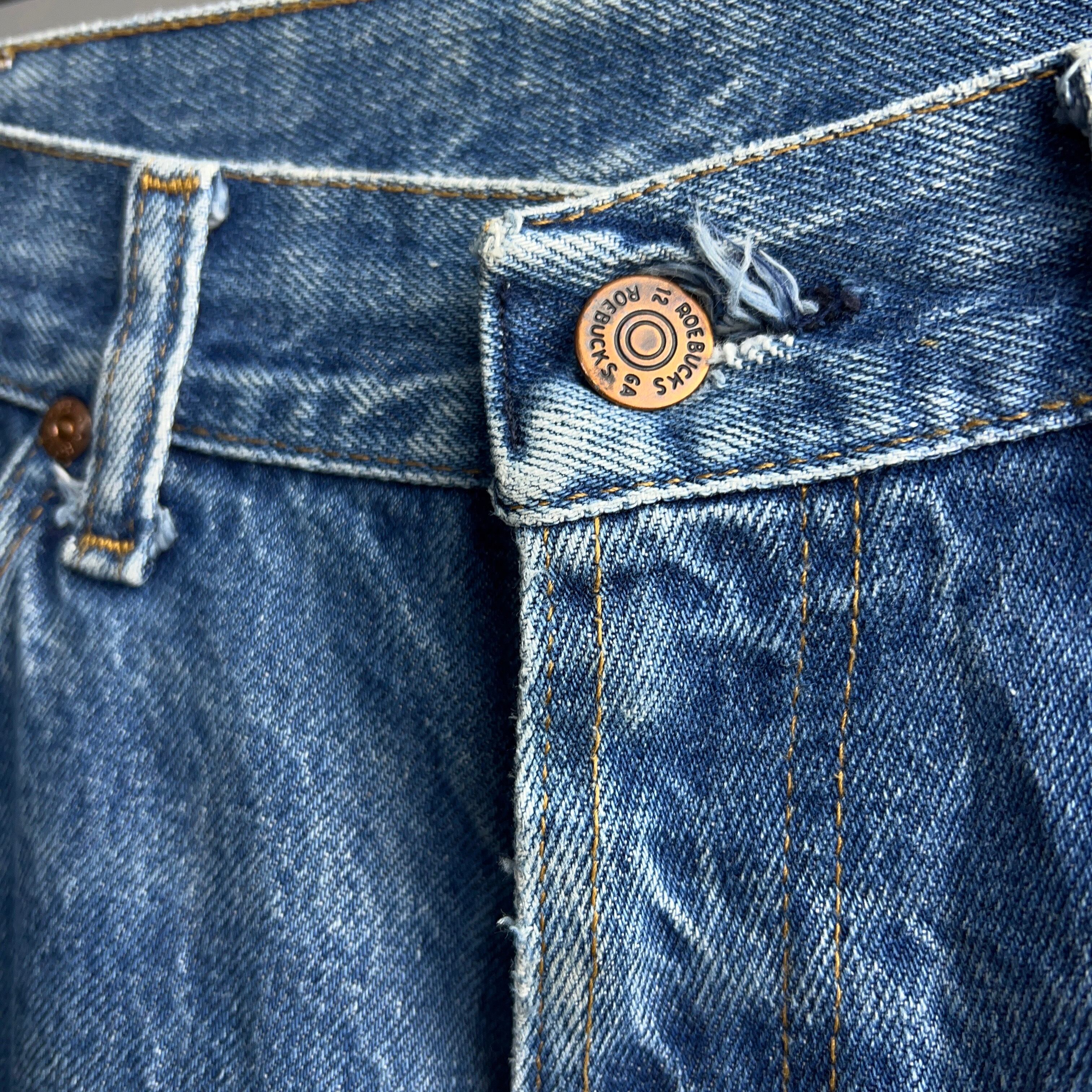 80's “ROEBUCKS” Bootcut Denim Pants SEARS W33 L30 80年代 シアーズ ローバックス  ブーツカットデニムパンツ フレア【0908A101】【送料無料】