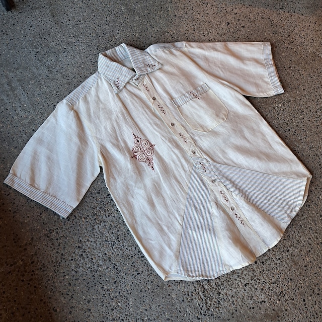刺繍 エスニックシャツ used [207112]