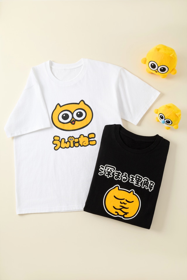 うんたねこ お顔ロゴＴシャツ