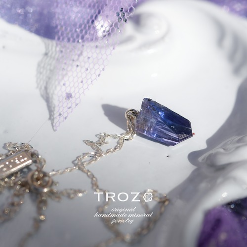 【038 Twilight Collection】 タンザナイト 鉱物原石 シルバー925 ネックレス 天然石 アクセサリー (No.3433)