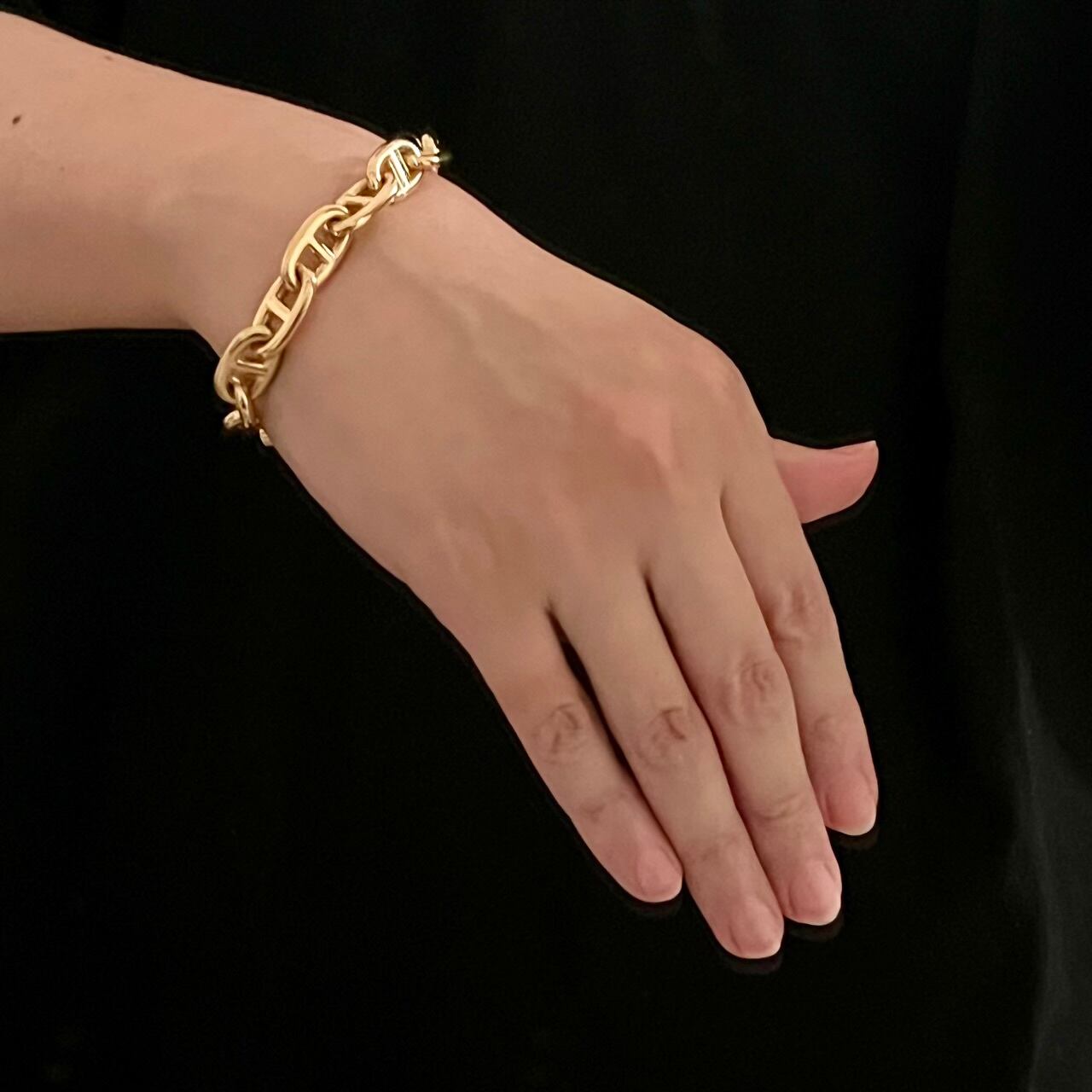 HERMES Chaine d'Ancre Bracelet GM 13 Links 18K Rose Gold 2000s