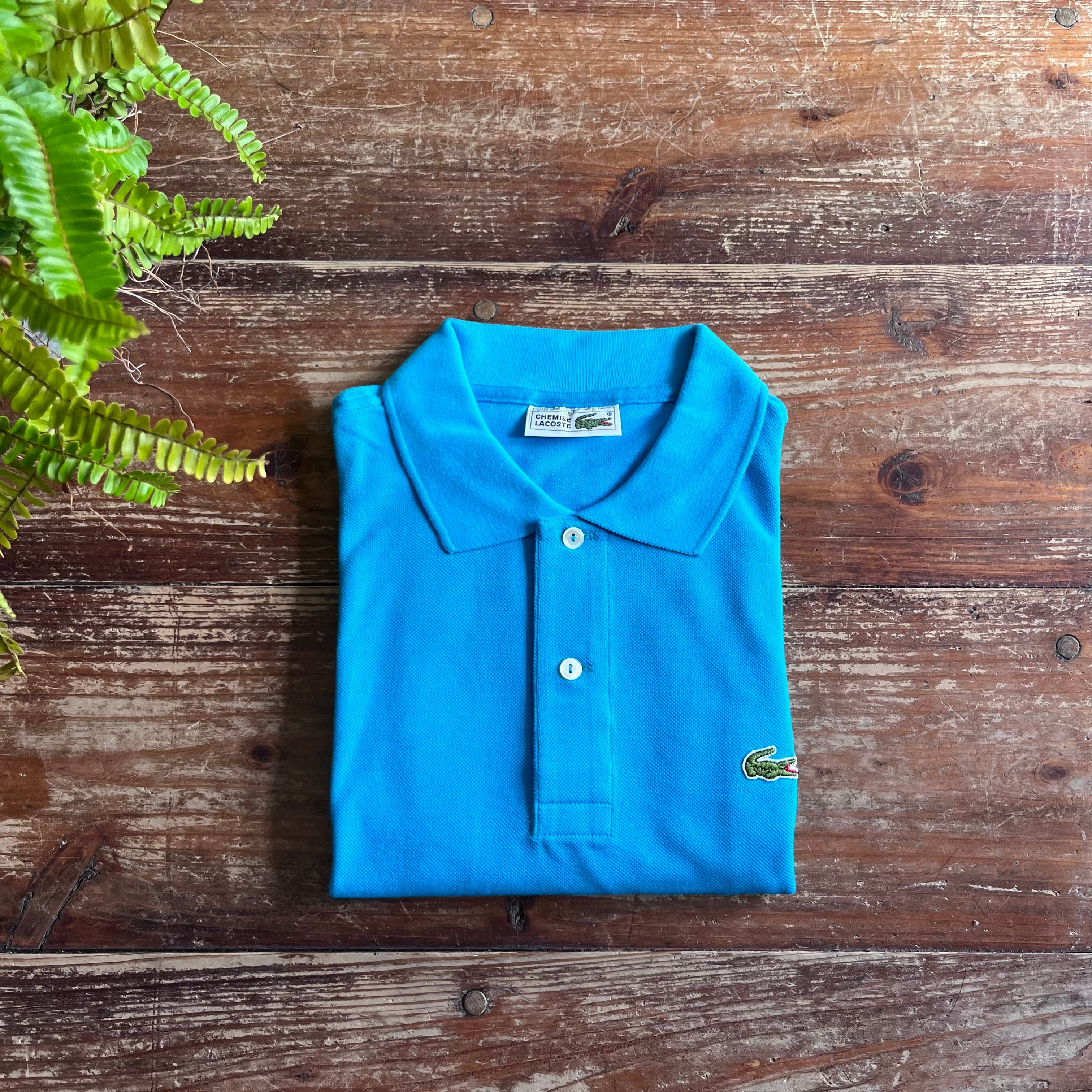 Vintage "L1212 Chemise Lacoste" Polo shirt Made in France/Turquoise/8 |  Rei-mart