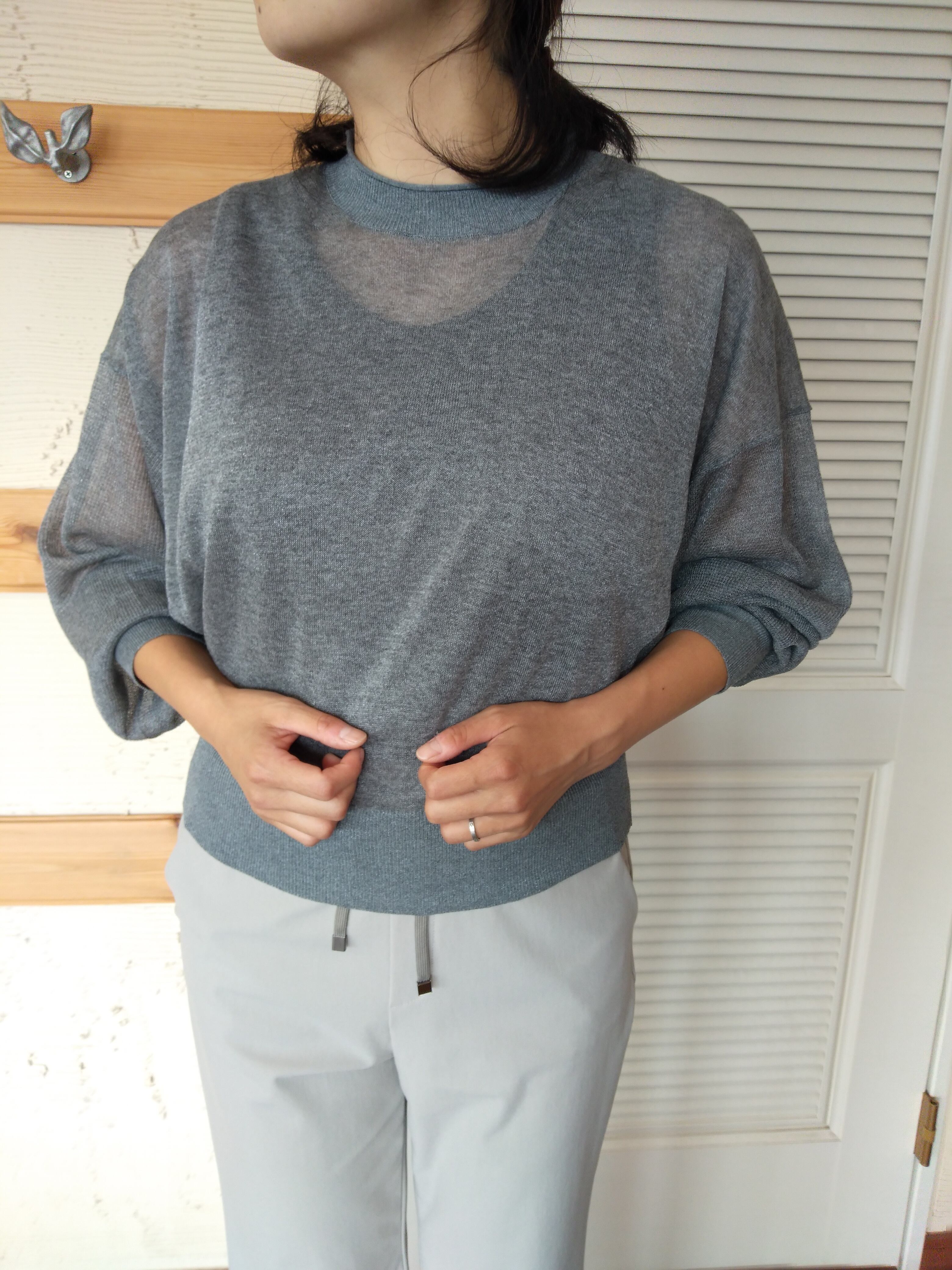 ブライト糸シアーニット ayane | ONE+ONE STORE