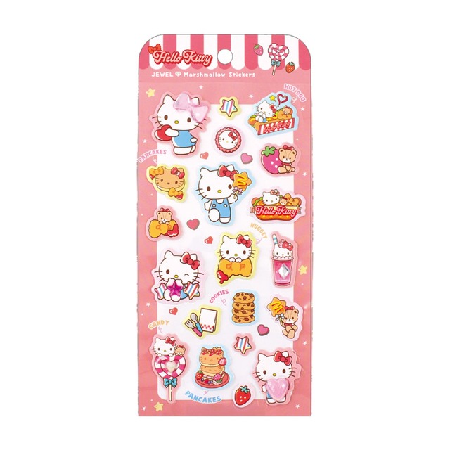 【ロット販売】【10入】サンリオJマシュマロステッカーズハッピーダイナー/キティ(6019046)