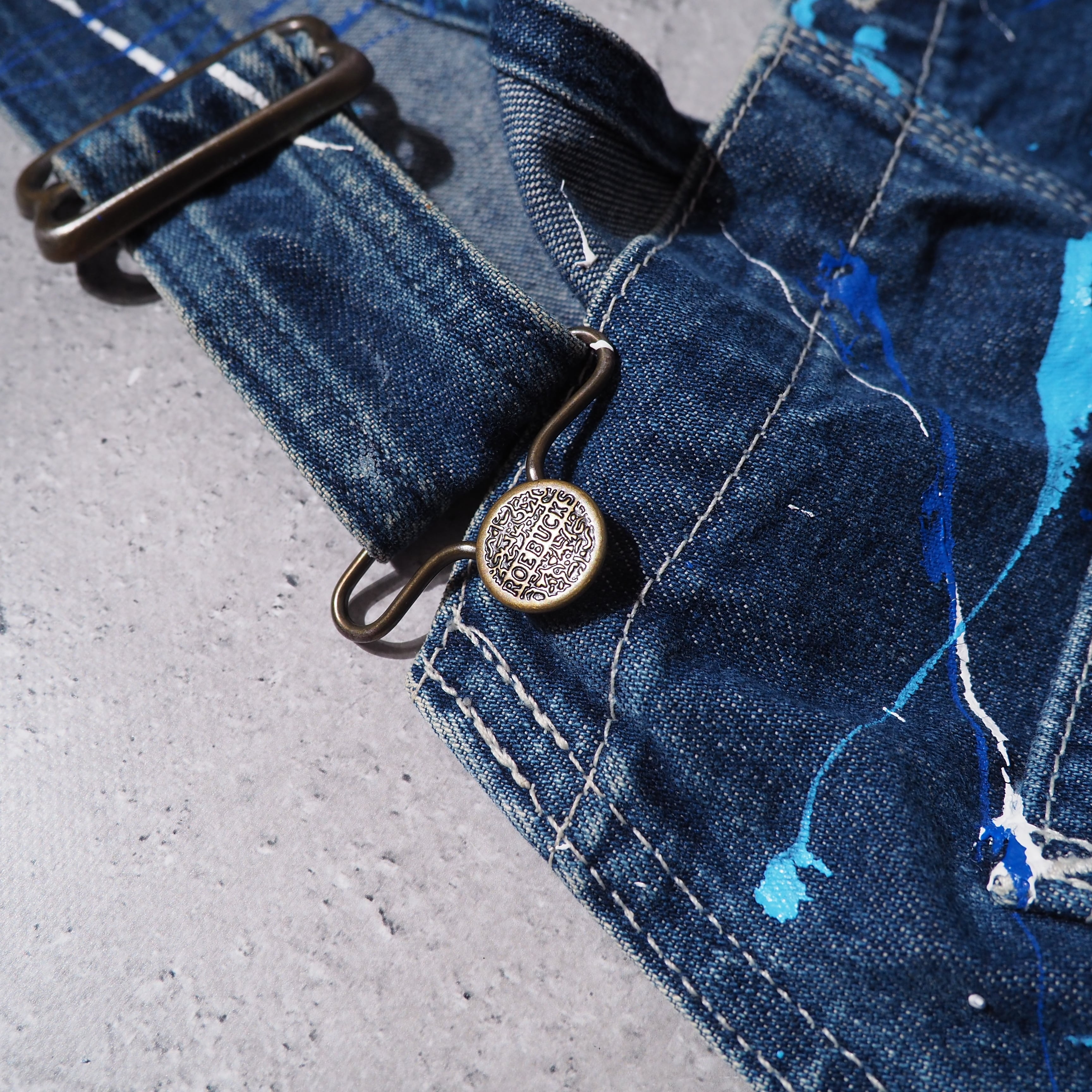 1990s ” Roebucks ” Hand painted Design vintage loose silhouette Over all