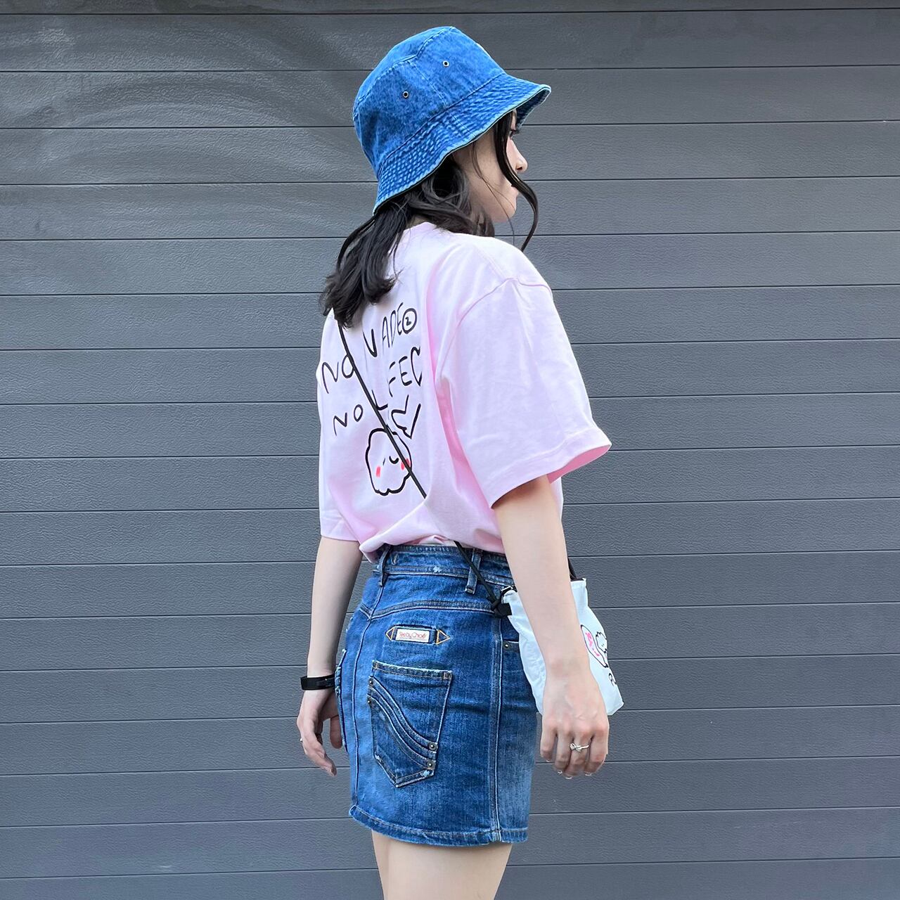 ナイヌ ファンミーティング グッズ Tシャツ（トレカなし） 再販】No Nadenade No Life Tee/ピンク(MK-488) | もくもく