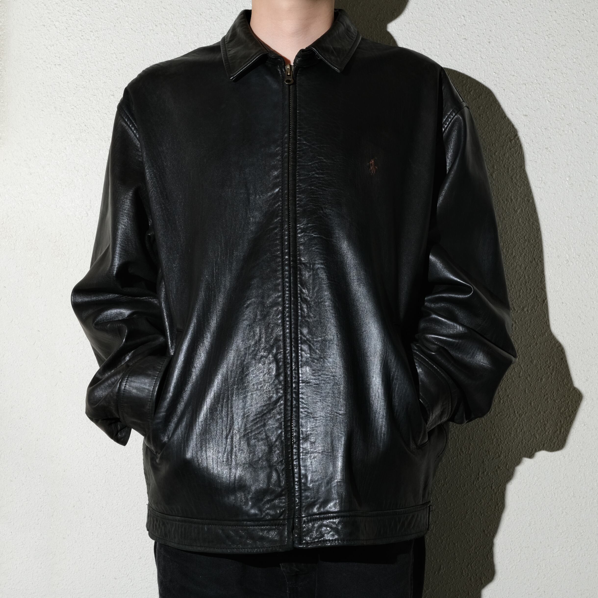 Polo by Ralph Lauren black leather drizzler [L] | goodbuy