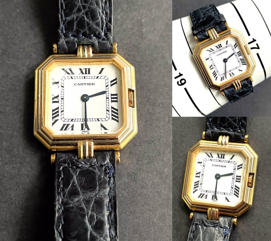 Cartier カルティエ サンチュール LM K18YG PG WG / トリニティ スリーカラー 1980 ヴィンテージ 金無垢 時計 メンズ レディース