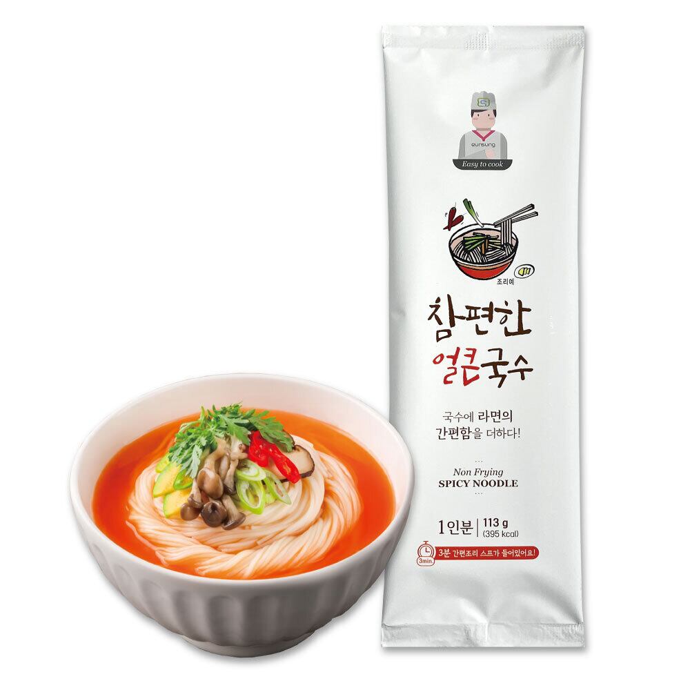 Easy to Cook ピリ辛クッス スープ付 113g(1人前) / 韓国 麺料理 らくらくククス 旨辛
