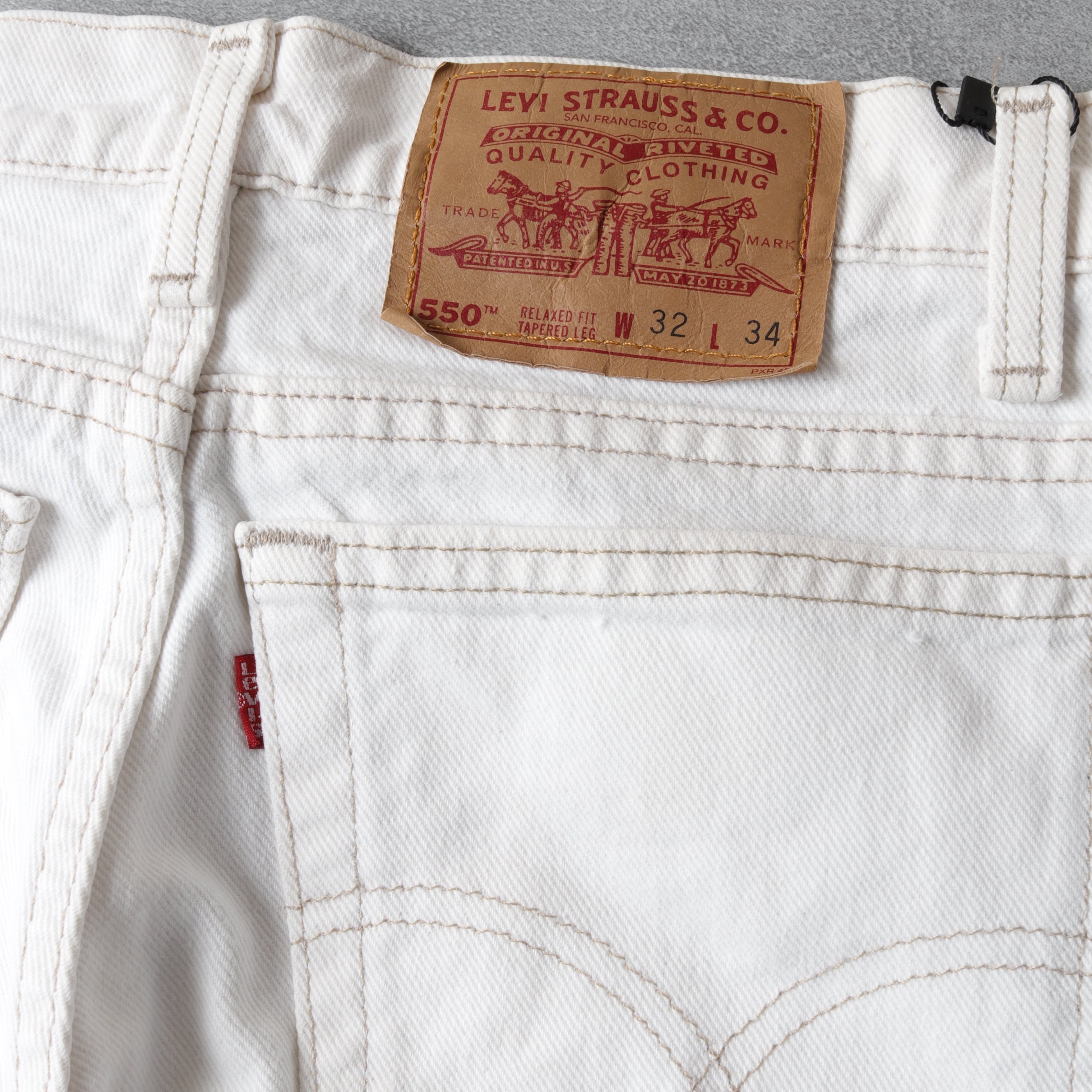 32×29] 1995s Levi's 550, White, Made in USA 126090003 | ulc