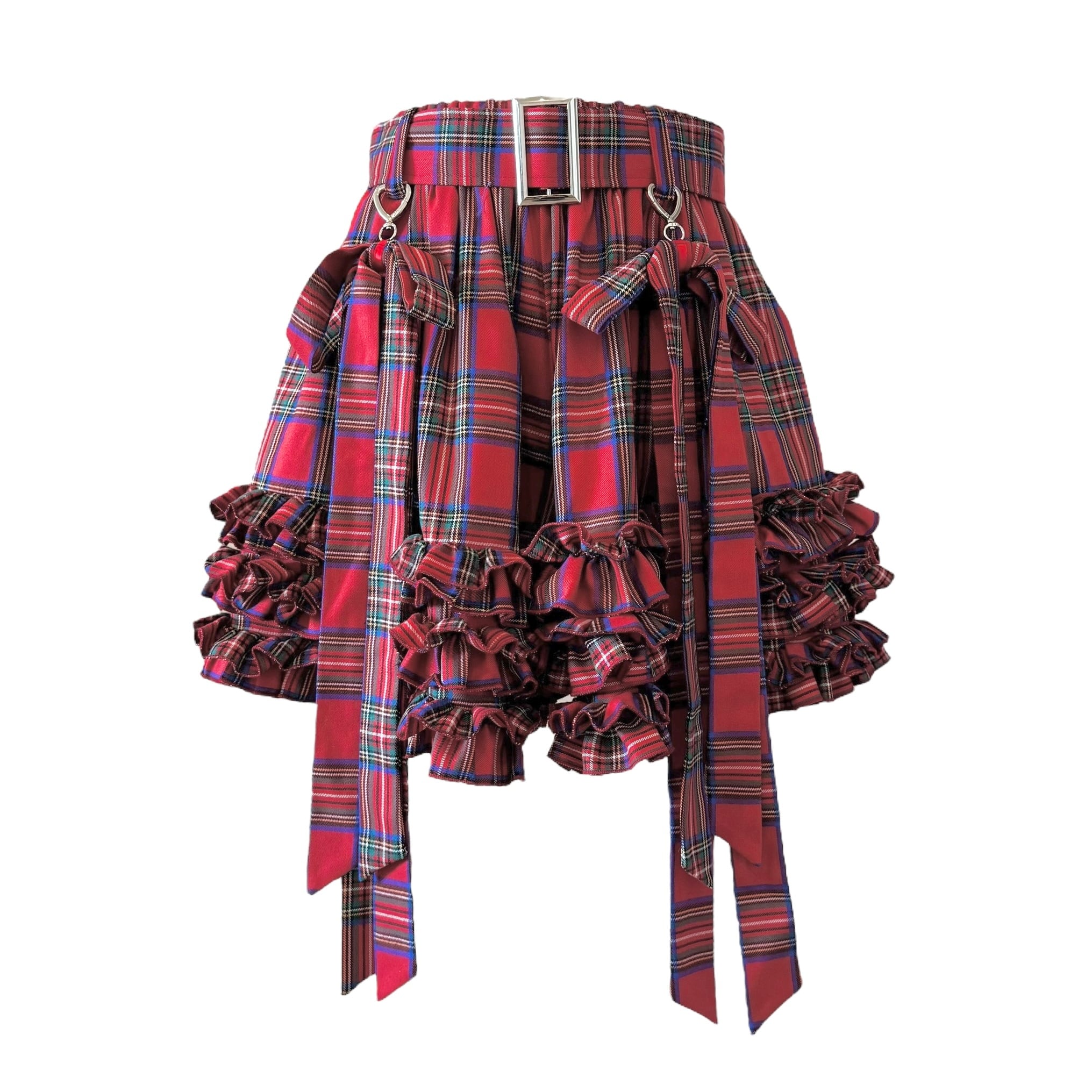 リボンフリルショートパンツ　RED