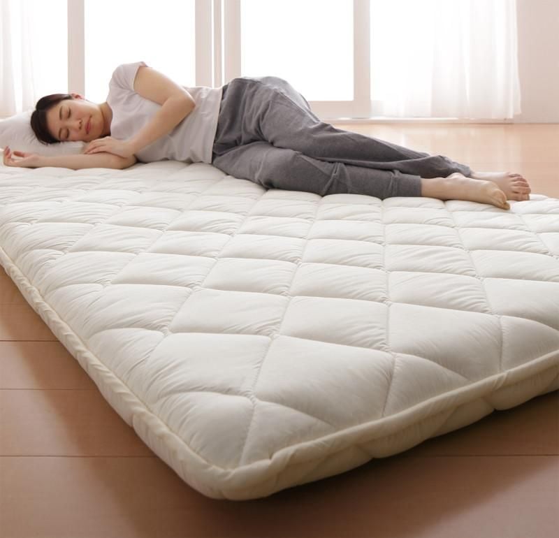 テイジン V-Lap使用 日本製 朝の目覚めを考えた 腰にやさしい 高弾力四層敷き布団 セミダブル