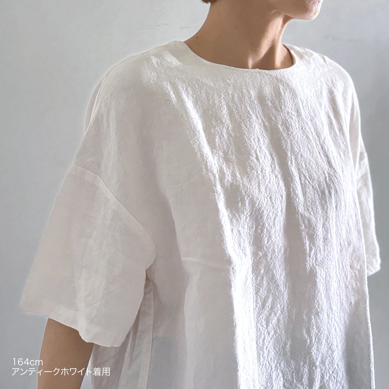 ヤンマ産業 YAMMA リネン丸首シャツ - トップス ヤンマ産業 YAMMA リネン丸首シャツ - トップス