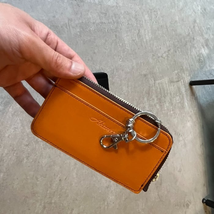 栃木レザー】本革L字ファスナーフラグメントケース〈Leather Fragment