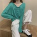 【送料無料】 カラバリ 薄手 ロンT l Tシャツ プルオーバー ミディアム丈 袖あり 長袖 ドロップショルダー 萌袖 ラウンドネック 襟なし 透け感 かわいい 大人可愛い シンプル カジュアル 大人 おしゃれ お洒落 大人女子 こなれ感 ルーズ 無地 春 秋 10代 20代 レディース 通勤 学生 通学 デート お出かけ 女子会 休日 旅行 着回し 普段使い 重ね着 韓国 韓国系 オルチャン ゆったり ゆる フリーサイズ 色展開 白 ホワイト 黒 ブラック 緑 グリ
