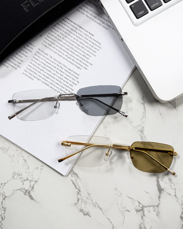 調光レンズ搭載【2color】frameres square 2 sunglasses