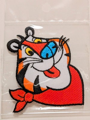 送料無料！ ★刺繍アイロンワッペン★ 【トニーザタイガー（Tony the Tiger）】 〚アメリカン雑貨 アメトイ〛