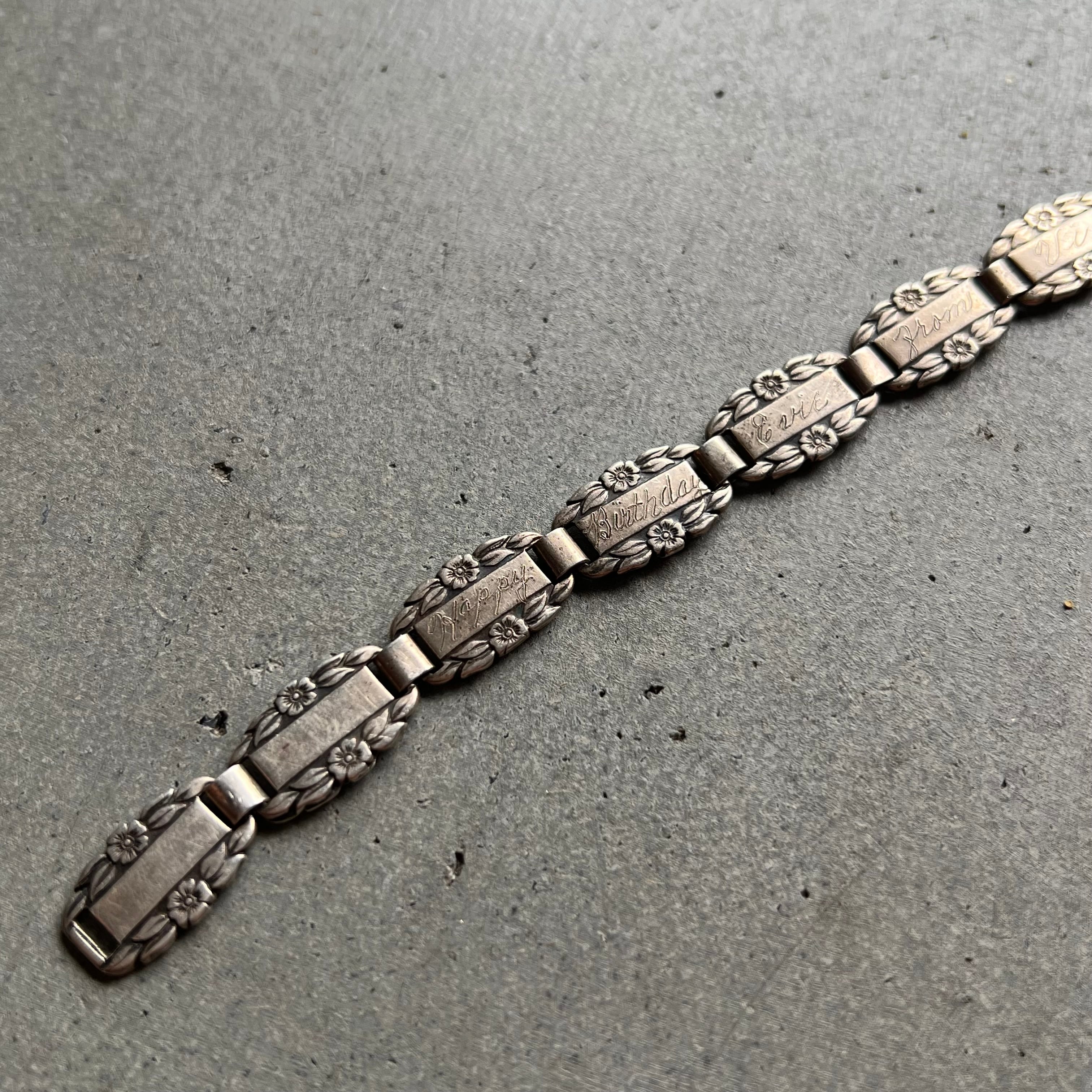 1940s WW2 SWEET HEART JEWELRY BRACELET | BUFF STOCK YARD