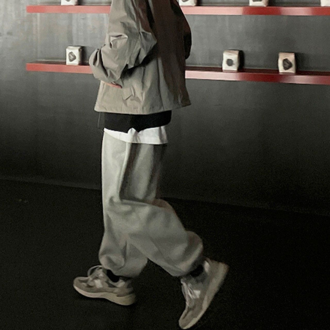 シンプルルーズスウェットパンツ　1006