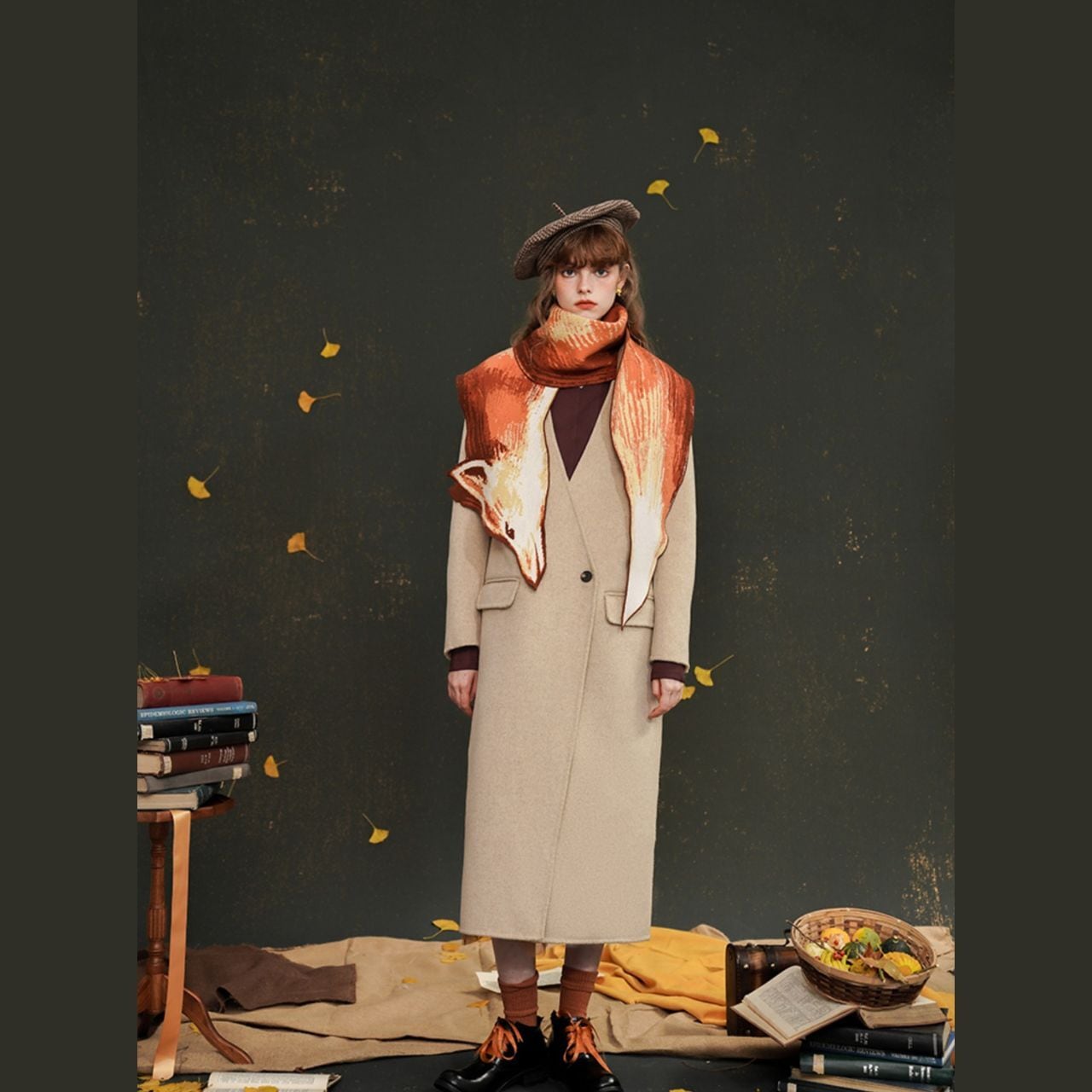 レッドフォックスニットマフラー E00009 | EMMA GRAND