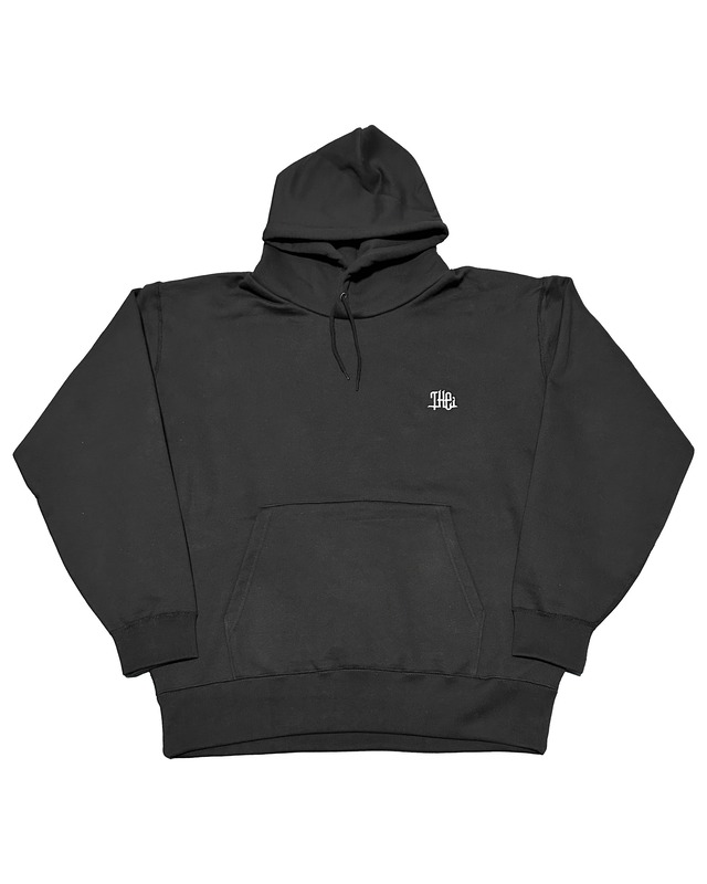 ARABIC ONE POINT HEAVY WEIGHT SWEAT HOODIE - BLACK