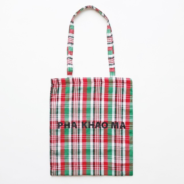 【yao】PHA KHAO MA Rectangle tote「RD×GR」