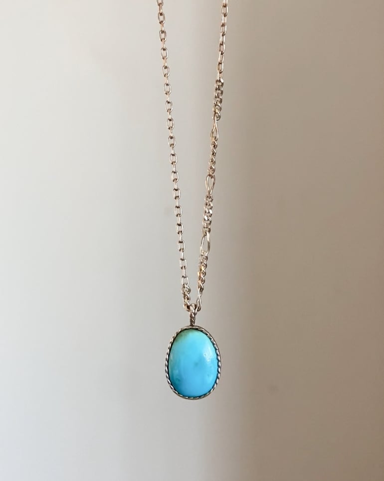 art jewelry marble　ターコイズネックレス