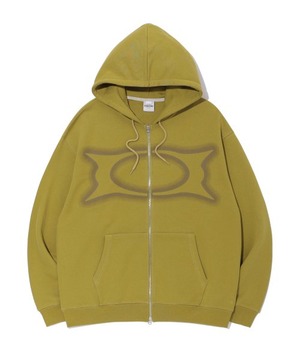 [CRITIC] WORMHOLE LOGO HOODIE ZIP-UP OLIVE