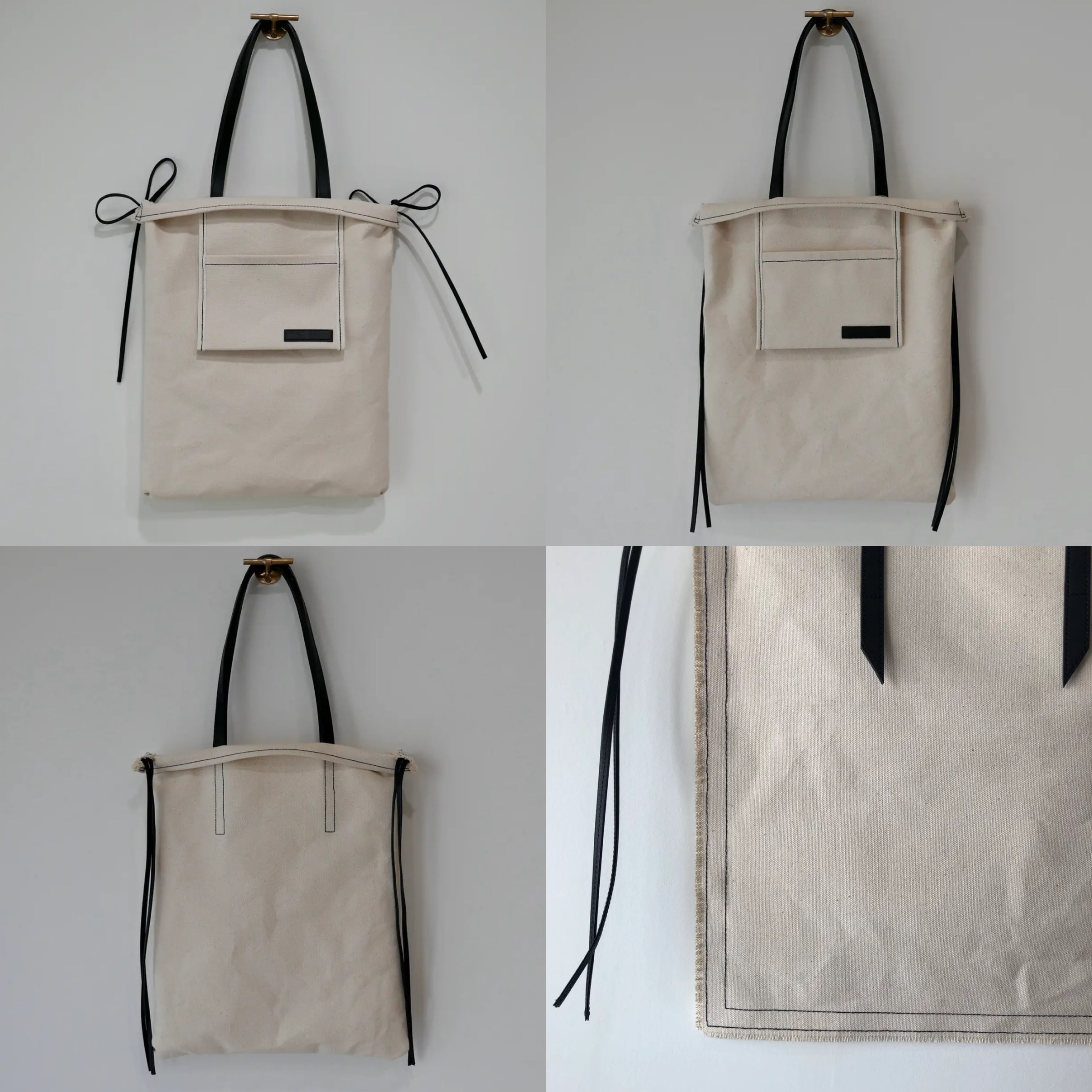 新品‼️ayako Flat Tote Bag /Beige×Green