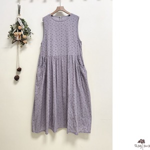 穴あき刺繍 ジャンパースカート M 4col 250177